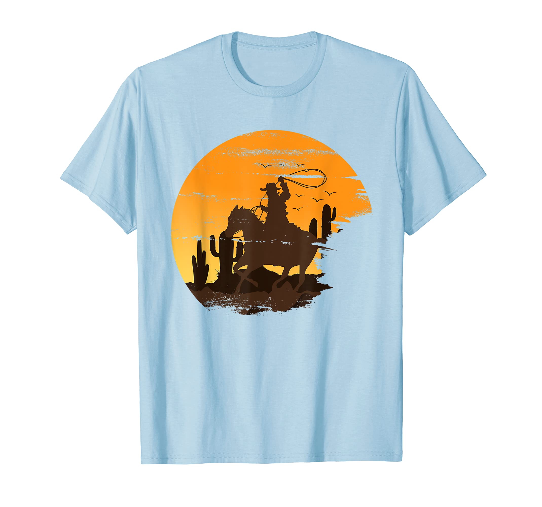 Saddle Western Cowboy Western Sunset T-Shirt - Trendy Graphic for Adults - T-Shirt, Sweatshirt, Hoodie