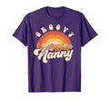Groovy Nanny Rainbow Colorful Flowers T-Shirt - Streetwear Style Unisex - T-Shirt, Sweatshirt, Hoodie