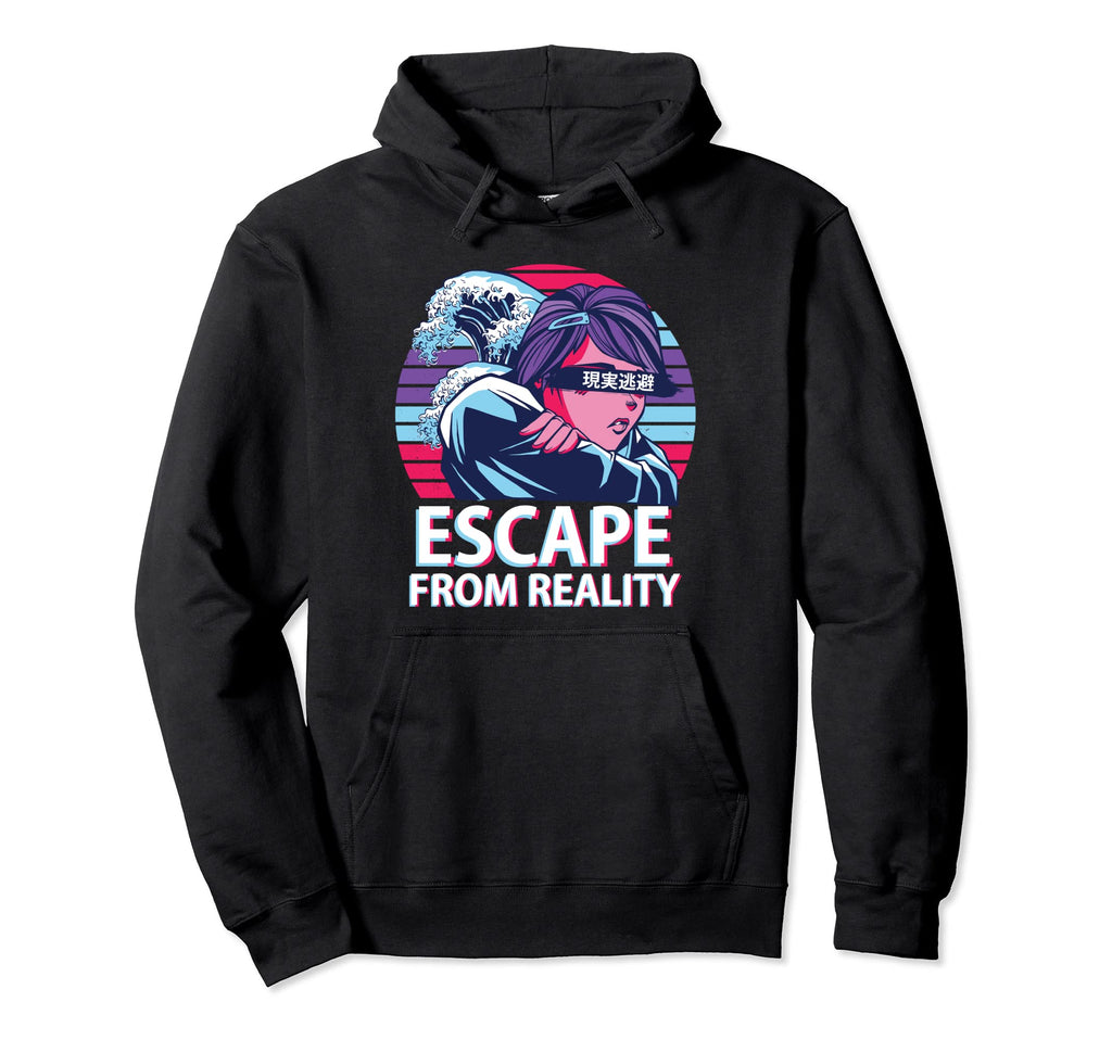 Escape From Reality Vaporwave Hoodie - Casual Everyday Wear for Adults - T-Shirt, Sweatshirt, Hoodie