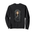 Gothic Cross Grunge Aesthetic Sweatshirt - Fun Novelty Design for Adults - T-Shirt, Sweatshirt, Hoodie