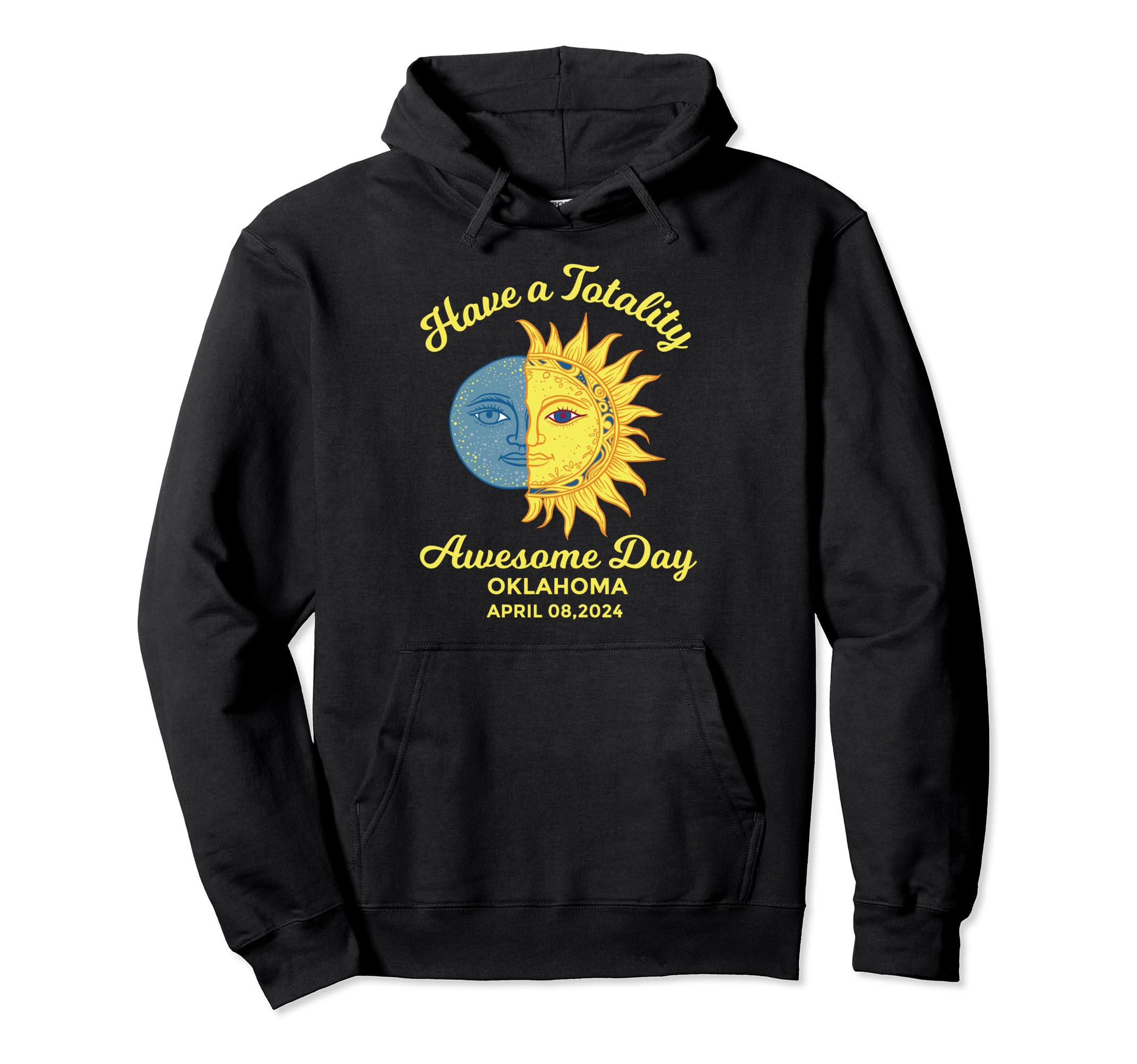 Total Solar Eclipse Oklahoma April 8 Hoodie - Graphic Print for Adults - T-Shirt, Sweatshirt, Hoodie