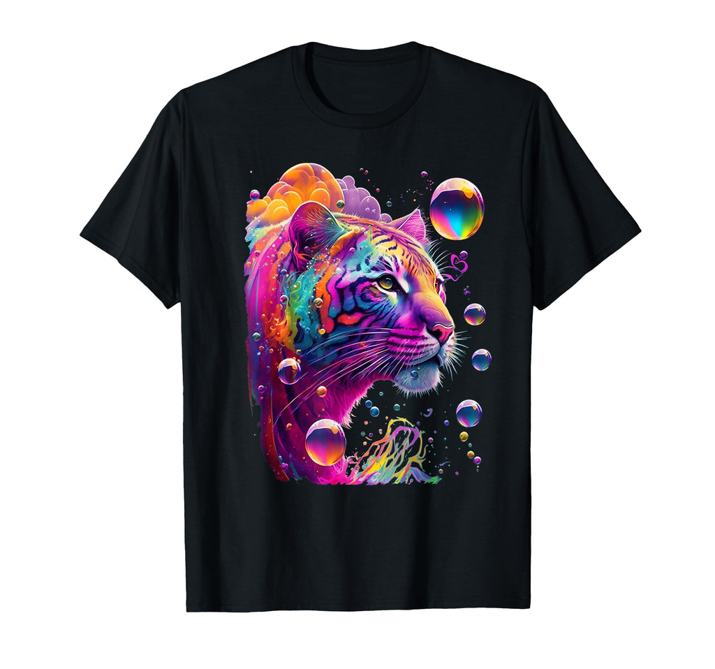 Colorful Rainbow Tiger T-Shirt - Aesthetic Graphic Unisex - T-Shirt, Sweatshirt, Hoodie