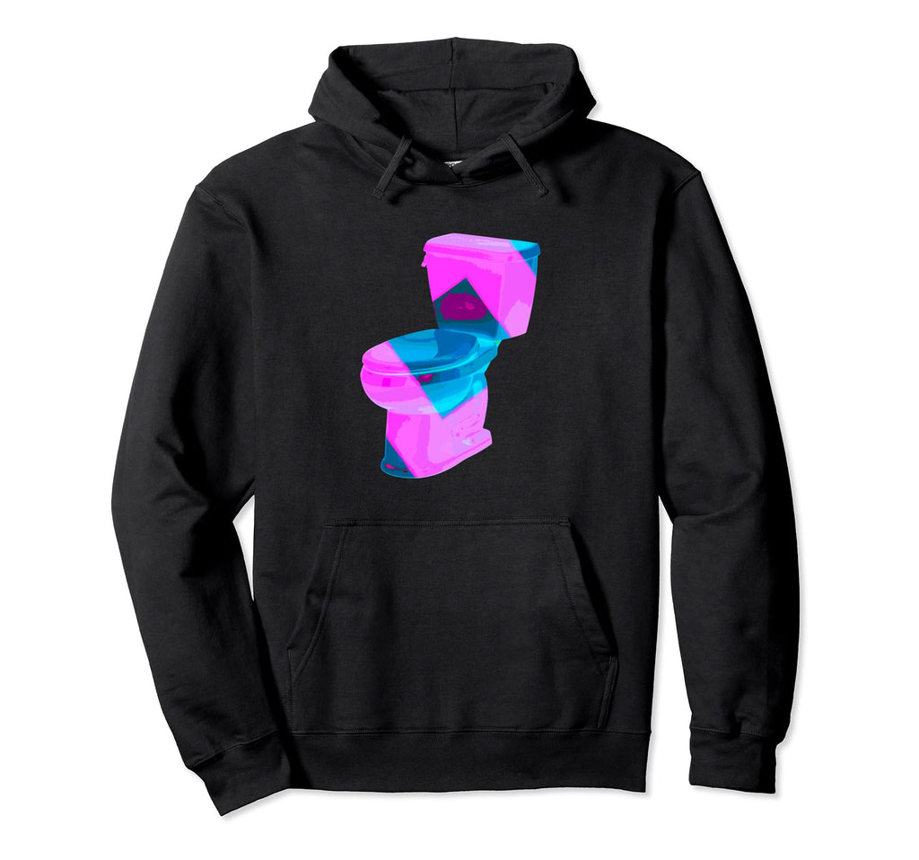 Aesthetic Vaporwave Toilet Fun Hoodie - Trendy Graphic for Adults - T-Shirt, Sweatshirt, Hoodie