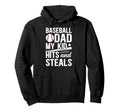 Funny Baseball Dad Baseball Player Dad Hoodie - Unique Graphic for Adults - T-Shirt, Sweatshirt, Hoodie