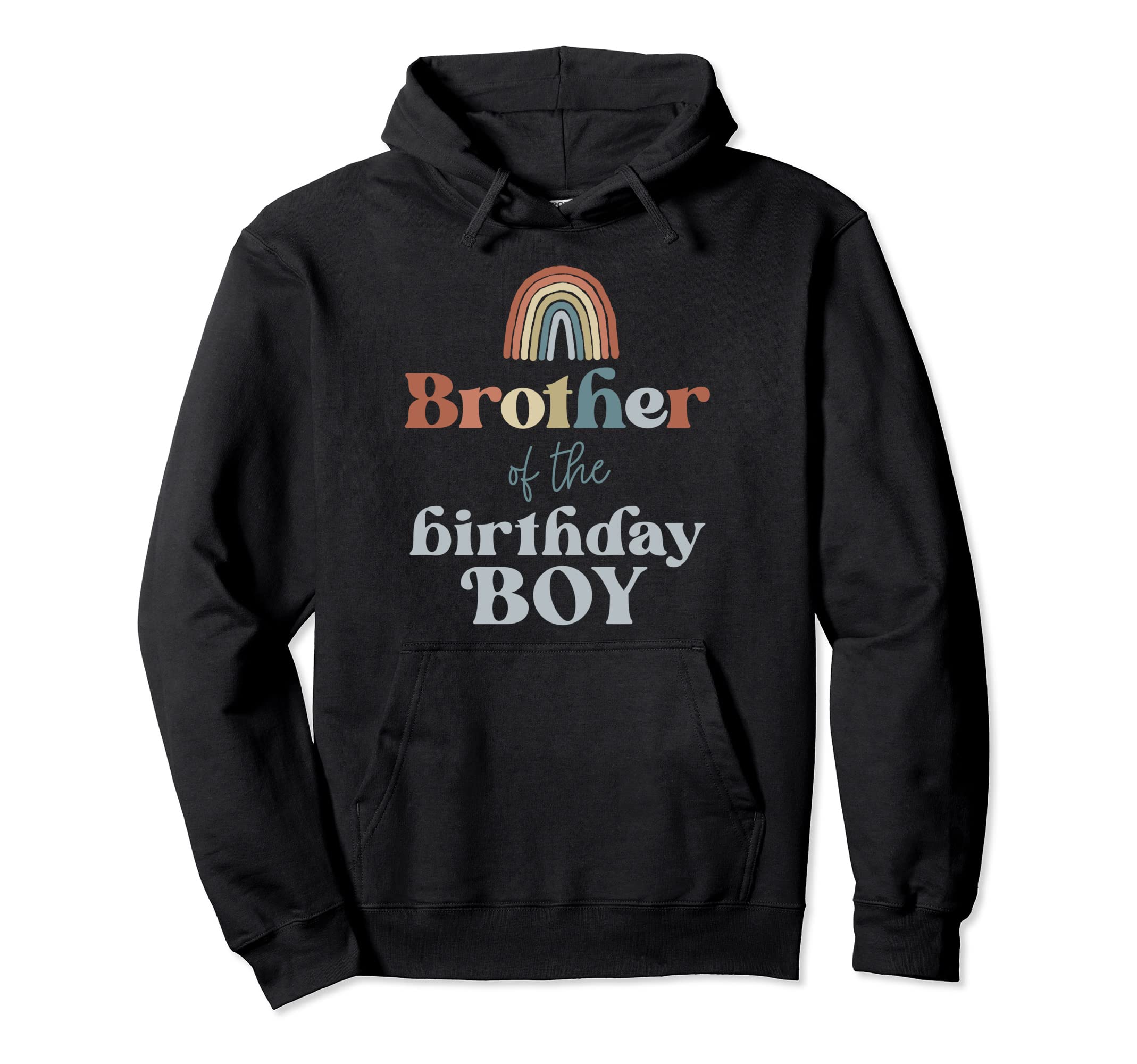 Brother Birthday Boho Rainbow Party Hoodie - Unique Graphic for Adults - T-Shirt, Sweatshirt, Hoodie