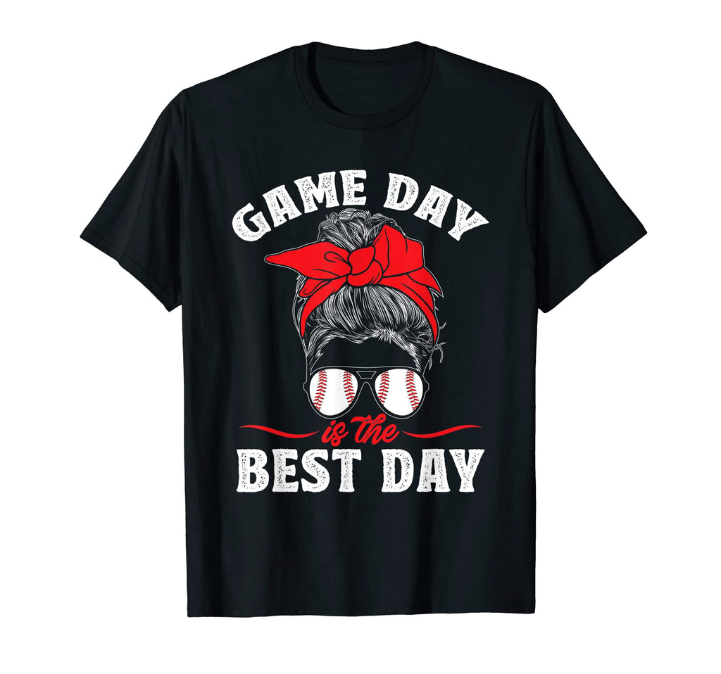 Mens Baseball Mom Funny Game Day Is Best Day T-Shirt - Graphic Print Unisex - T-Shirt, Sweatshirt, Hoodie