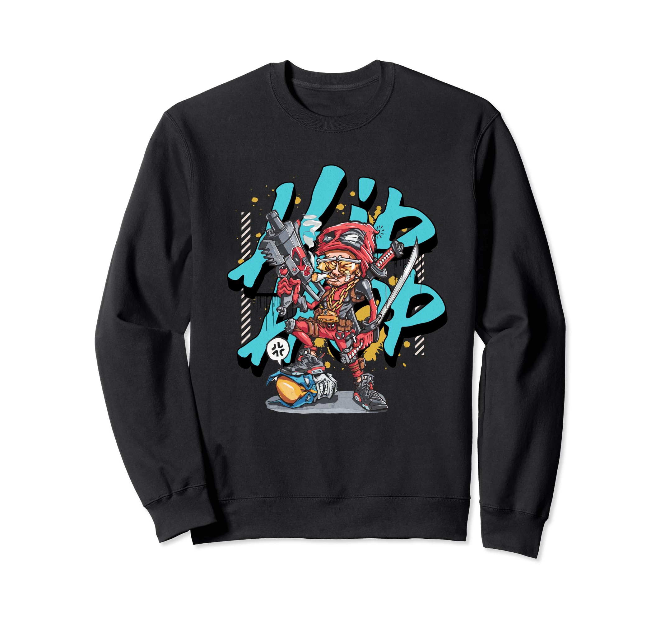 Graffiti Hip Hop Old School Sweatshirt - Trendy Graphic for Adults - T-Shirt, Sweatshirt, Hoodie