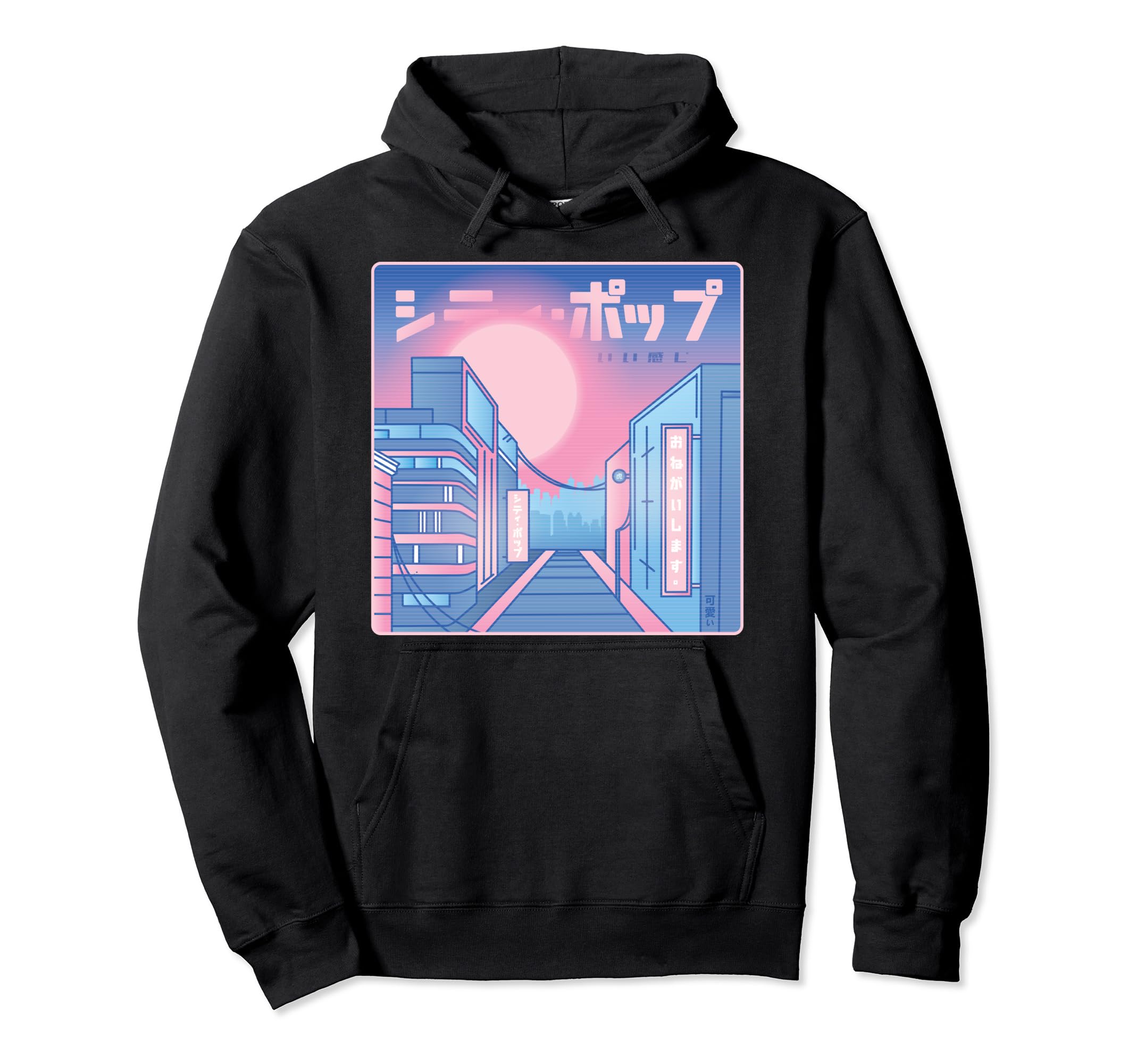 Aesthetic Vaporwave Synthwave Japanese Hoodie - Unique Graphic for Adults - T-Shirt, Sweatshirt, Hoodie
