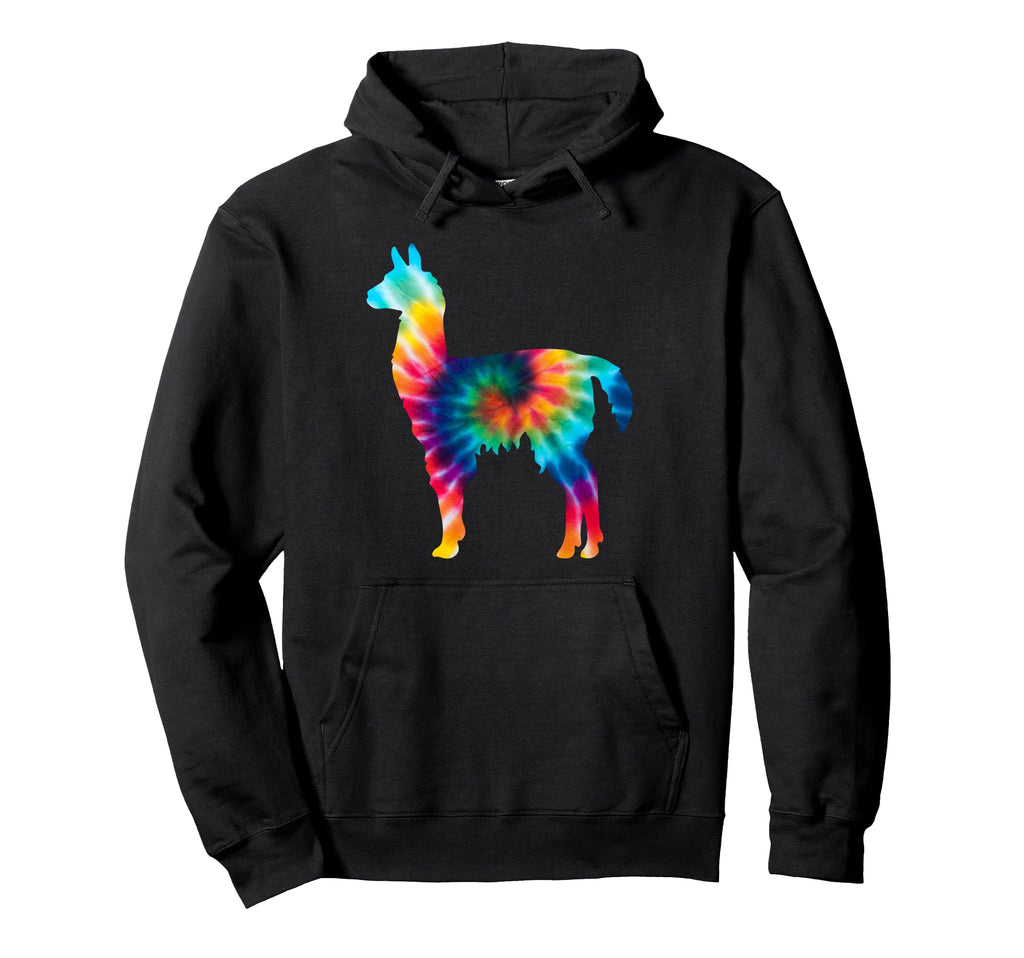 Funny Llama Tie Dye Psychedelic Hoodie - Streetwear Style for Adults - T-Shirt, Sweatshirt, Hoodie