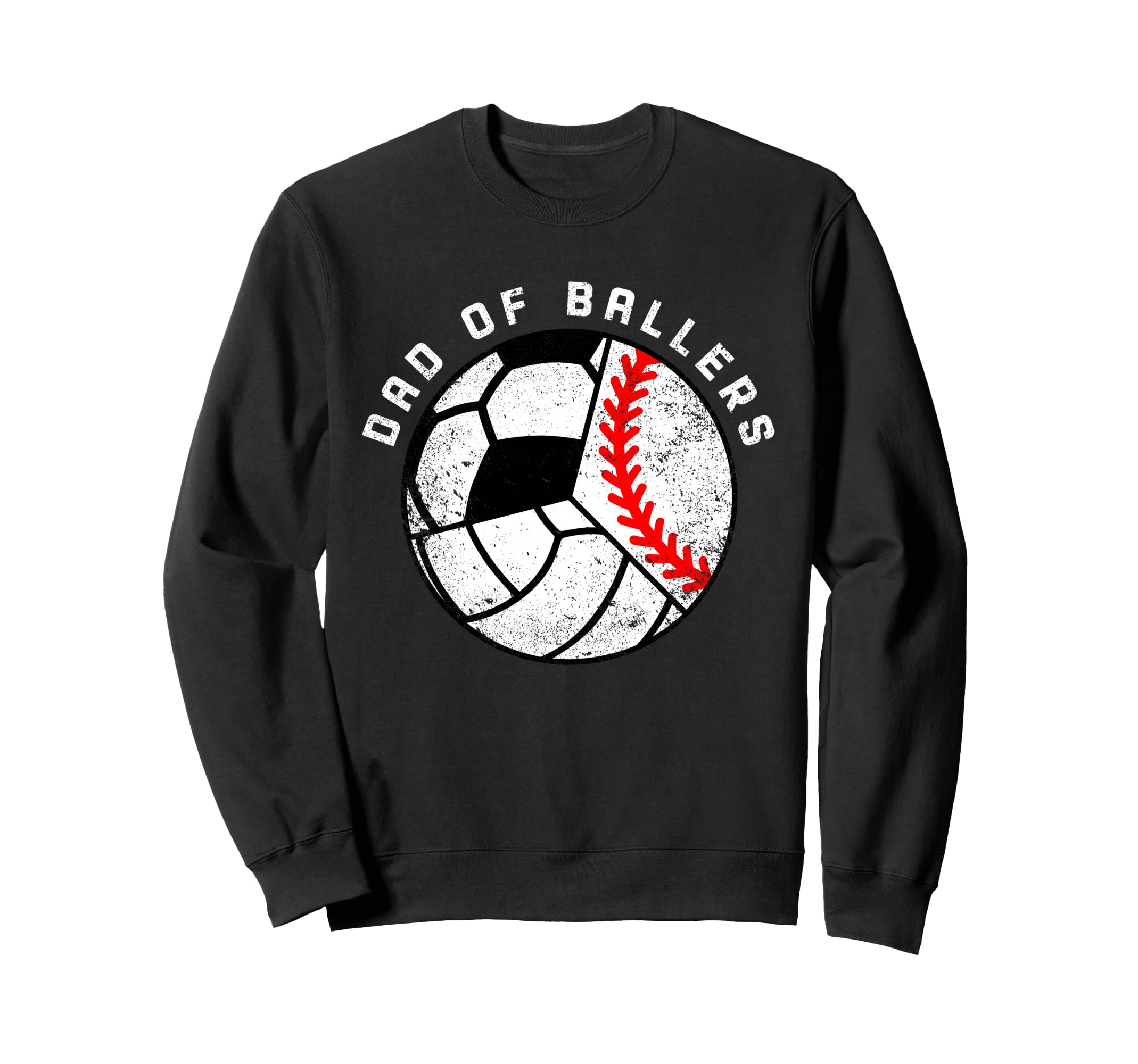 Dad Ballers Funny Baseball Volleyball Sweatshirt - Graphic Print Men Women - T-Shirt, Sweatshirt, Hoodie
