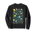 Colorful Stars Fun Pattern Art Sweatshirt - Fun Novelty Design Unisex - T-Shirt, Sweatshirt, Hoodie