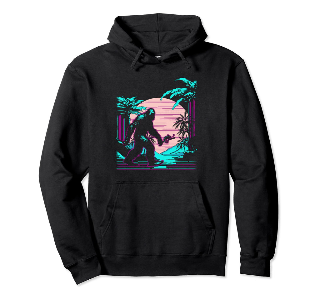 Bigfoot Vaporwave Aesthetic 90S Hoodie - Aesthetic Graphic Men Women - T-Shirt, Sweatshirt, Hoodie