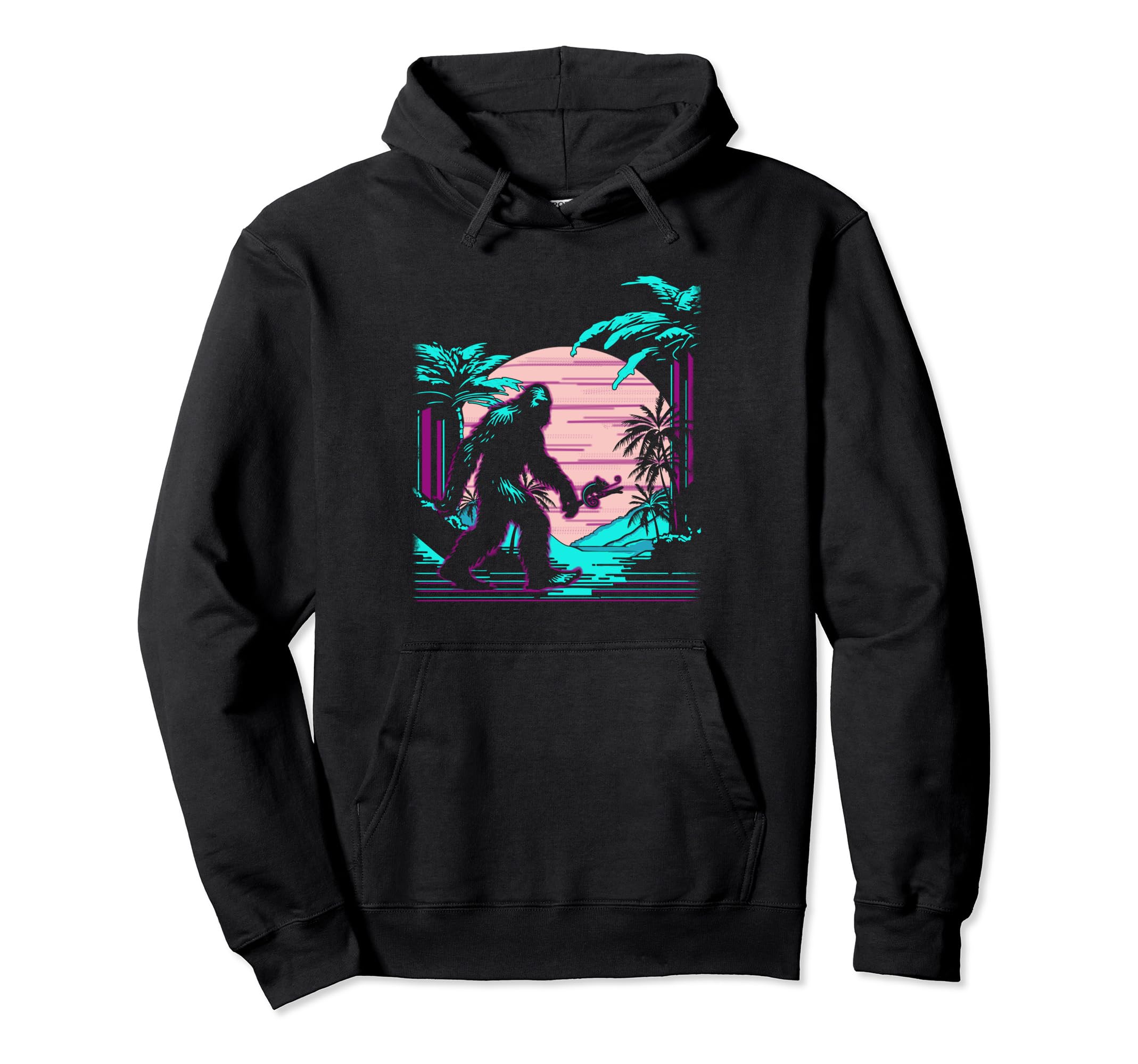 Bigfoot Vaporwave Aesthetic 90S Hoodie - Aesthetic Graphic Men Women - T-Shirt, Sweatshirt, Hoodie