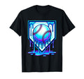 Baseball Drip Ice Cream Blue Glow Melt T-Shirt - Streetwear Style Unisex - T-Shirt, Sweatshirt, Hoodie