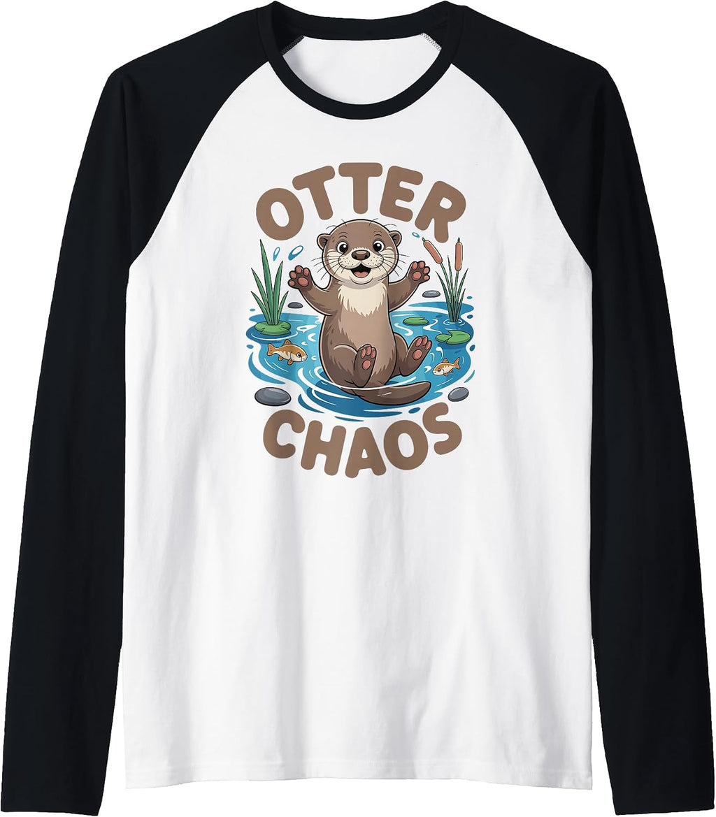 Otter Chaos Nature Merch. - Adult & Kids T-Shirts, Sweatshirts & Hoodies apparel design preview 1