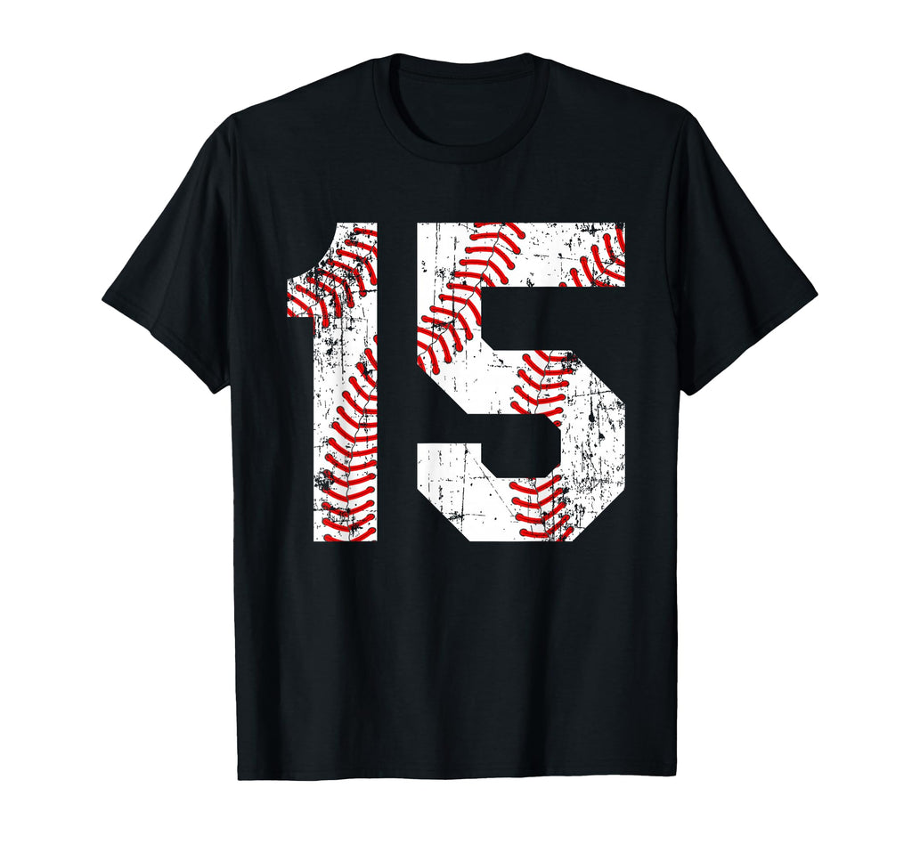 Baseball 15 Jersey Number T-Shirt - Custom Art Print Men Women - T-Shirt, Sweatshirt, Hoodie