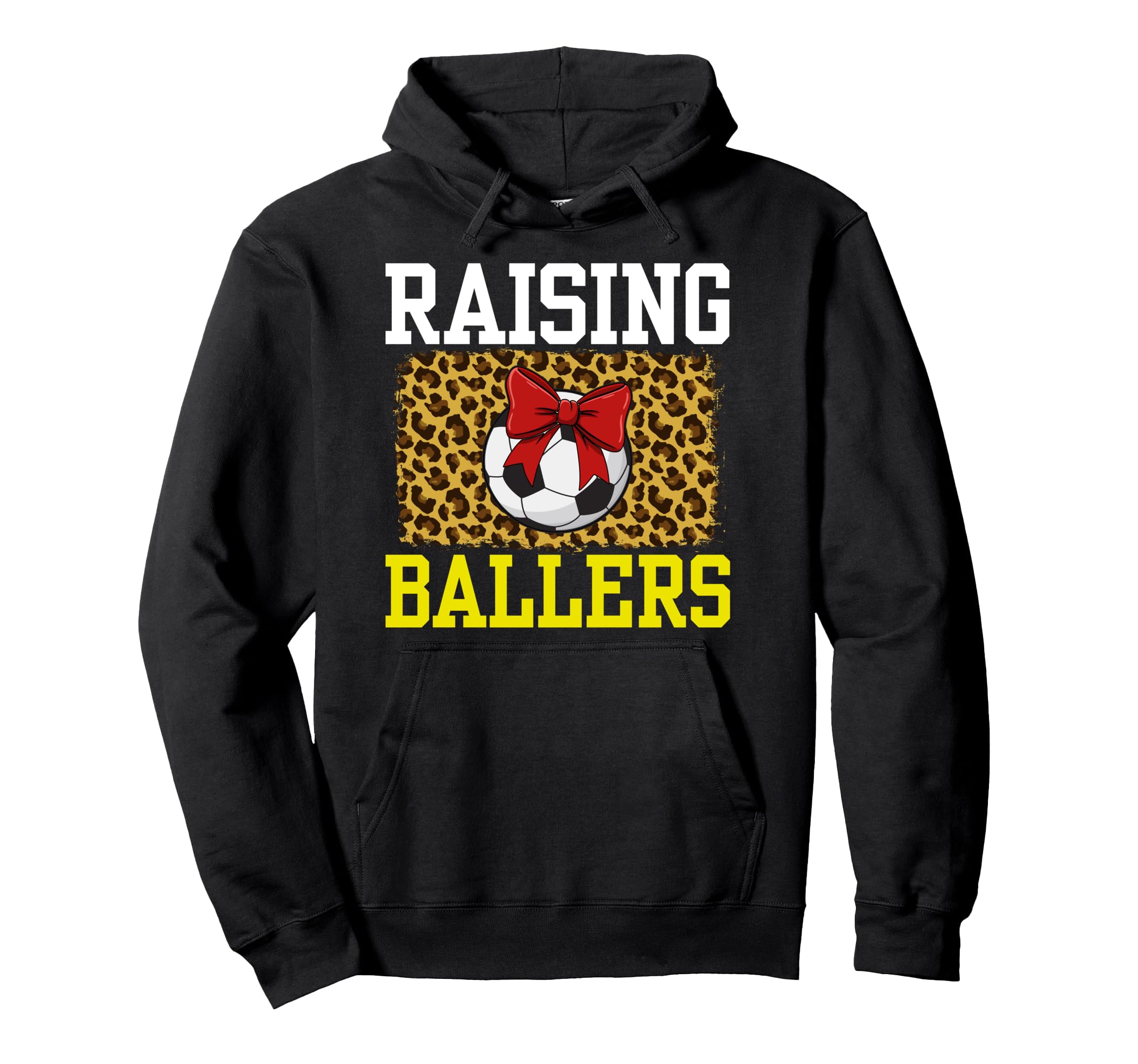 Raising Ballers Soccer Red Bow Ball Play T-Shirt - Trendy Graphic Unisex - T-Shirt, Sweatshirt, Hoodie