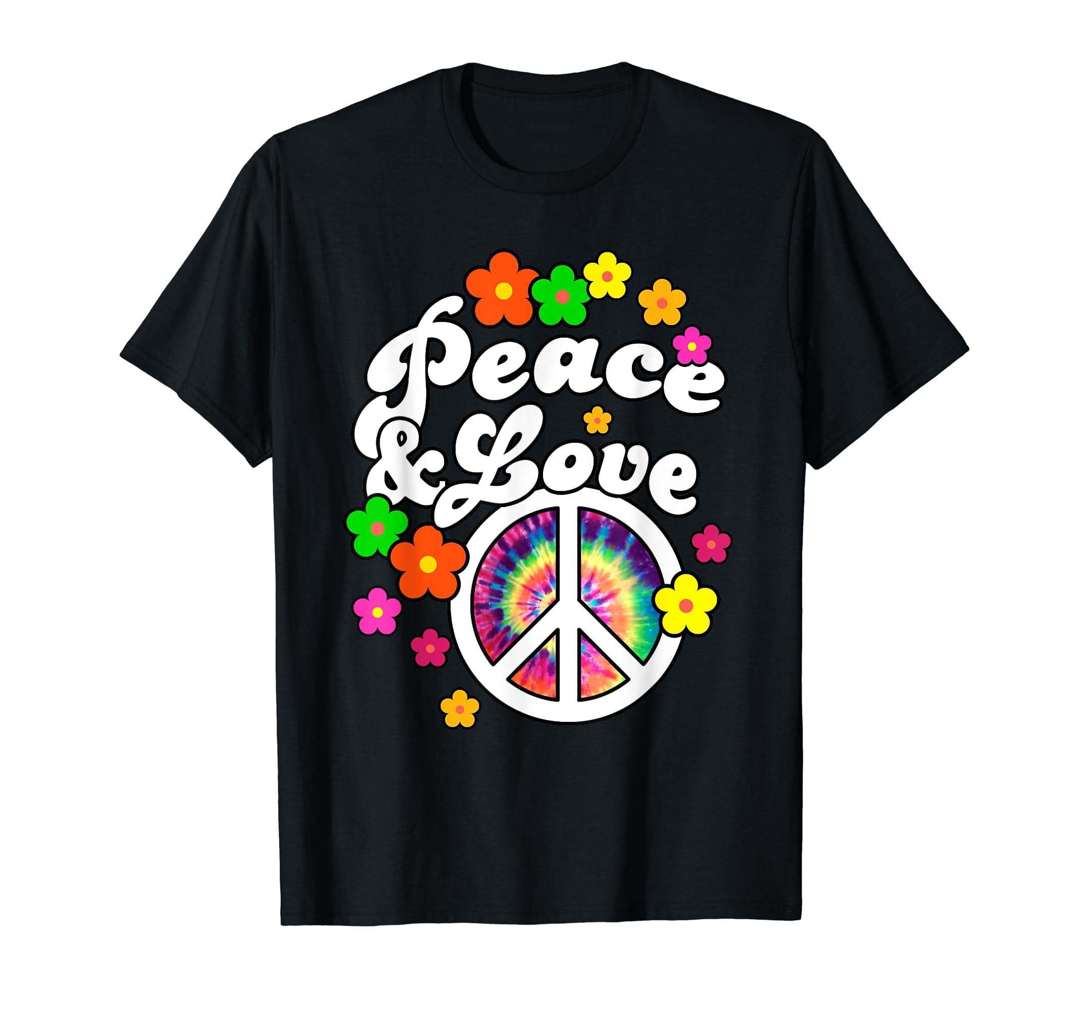 Peace Sign Peace And Love Tie Dye And T-Shirt - Novelty Apparel Men Women - T-Shirt, Sweatshirt, Hoodie