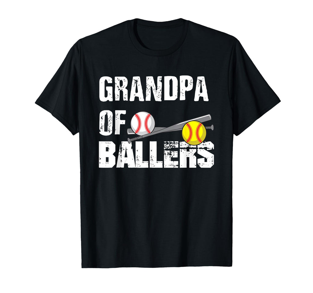 Grandpa Ballers Funny Baseball T-Shirt - Casual Everyday Wear Unisex - T-Shirt, Sweatshirt, Hoodie