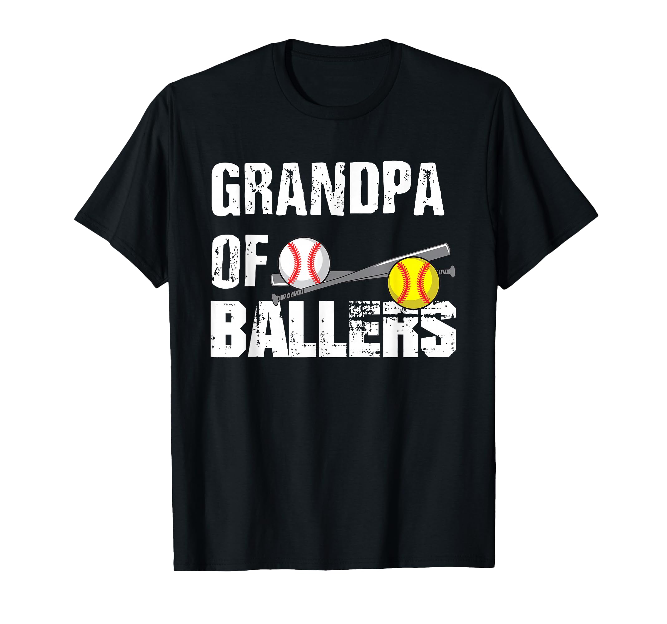 Grandpa Ballers Funny Baseball T-Shirt - Casual Everyday Wear Unisex - T-Shirt, Sweatshirt, Hoodie