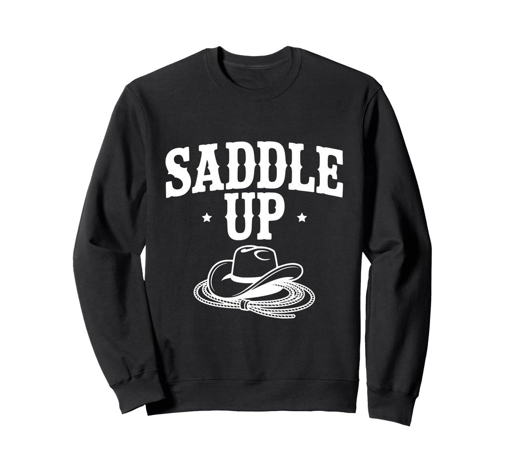 Saddle Up Cowboy Western Sweatshirt - Minimalist Print Unisex - T-Shirt, Sweatshirt, Hoodie