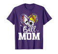 Ball Mom Baseball Softball Soccer Mom T-Shirt - Graphic Print Unisex - T-Shirt, Sweatshirt, Hoodie