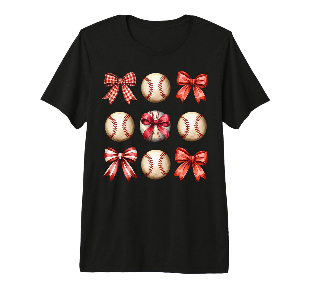 Coquette Bow Baseball Baseball Mama T-Shirt - Custom Art Print for Adults - T-Shirt, Sweatshirt, Hoodie