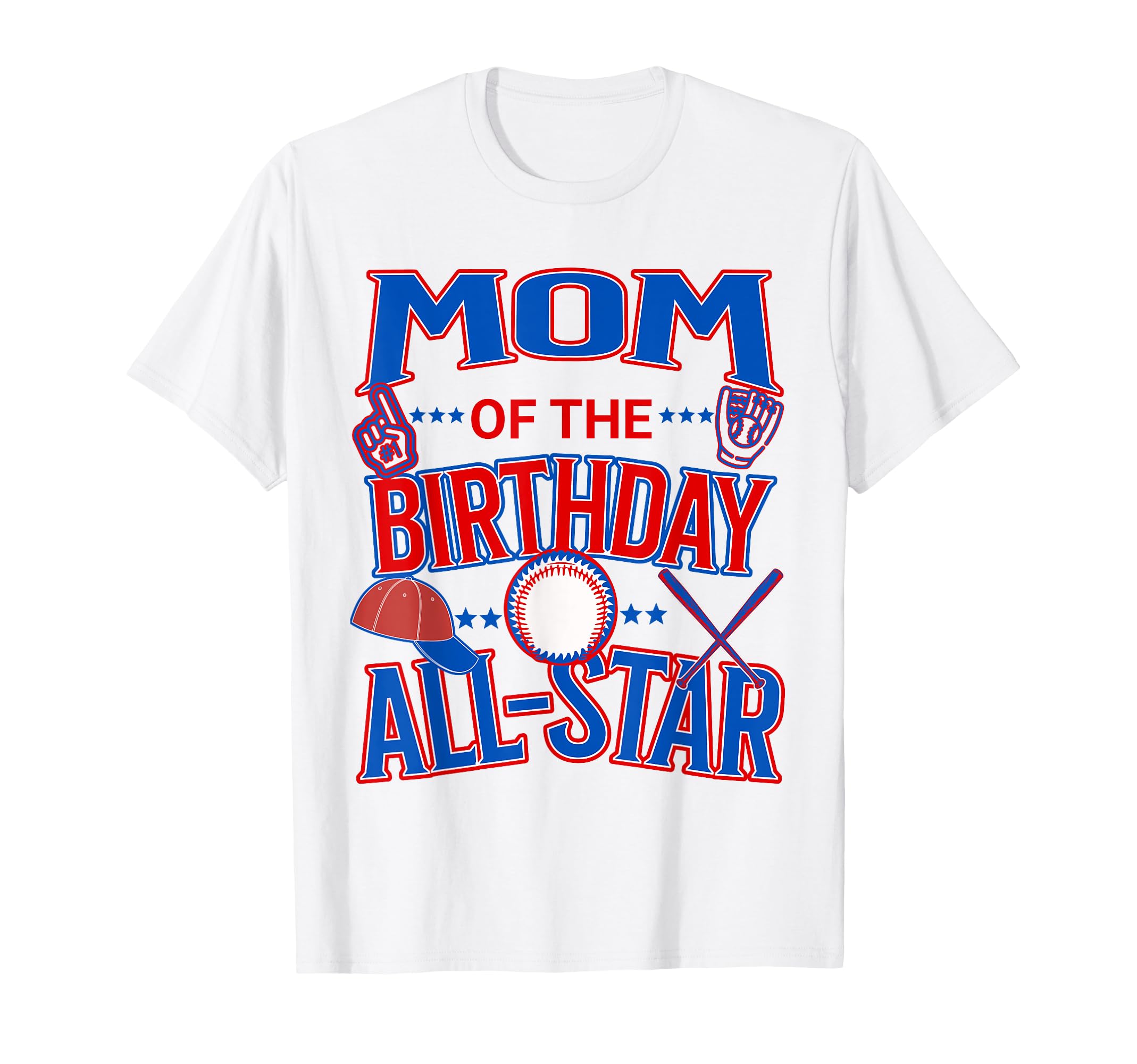 Mom All Star Birthday Baseball T-Shirt - Aesthetic Graphic Men Women - T-Shirt, Sweatshirt, Hoodie
