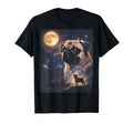 Celestial Pug Full Moon Howling T-Shirt - Aesthetic Graphic Men Women - T-Shirt, Sweatshirt, Hoodie