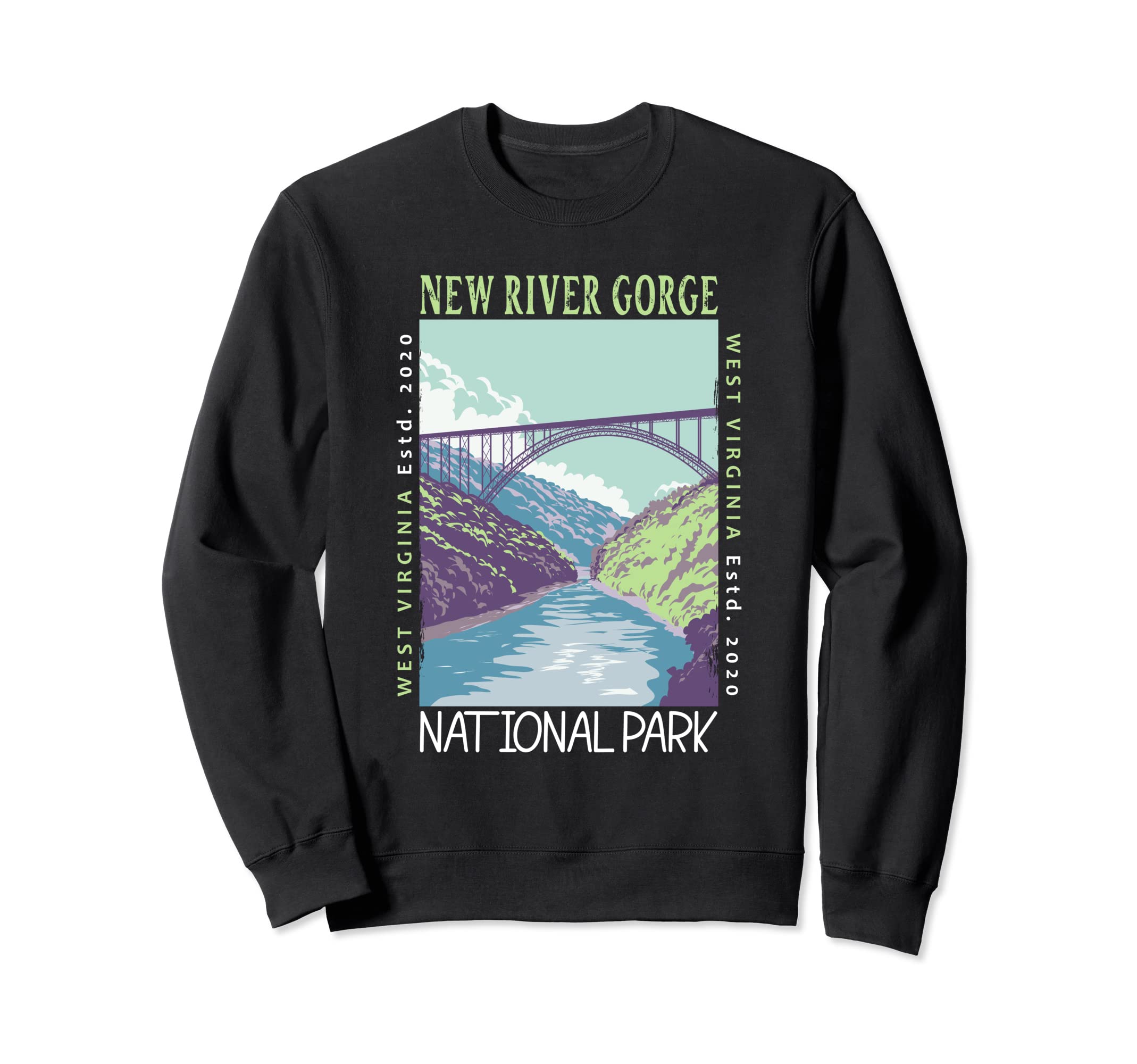 New River Gorge National Park Bridge Sweatshirt - Minimalist Print Unisex - T-Shirt, Sweatshirt, Hoodie