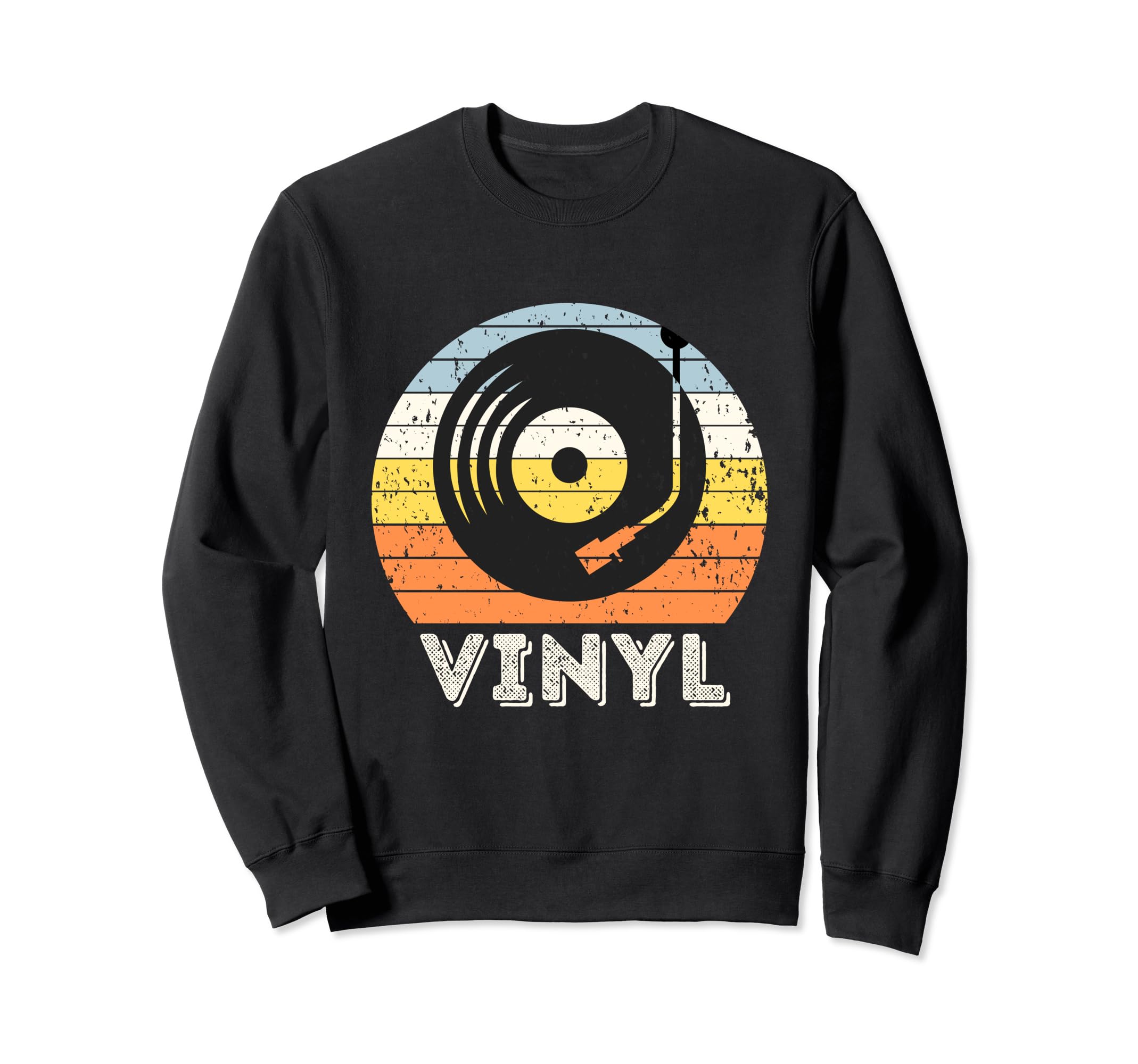 Vinyl Record Player Sweatshirt - Graphic Print Men Women - T-Shirt, Sweatshirt, Hoodie