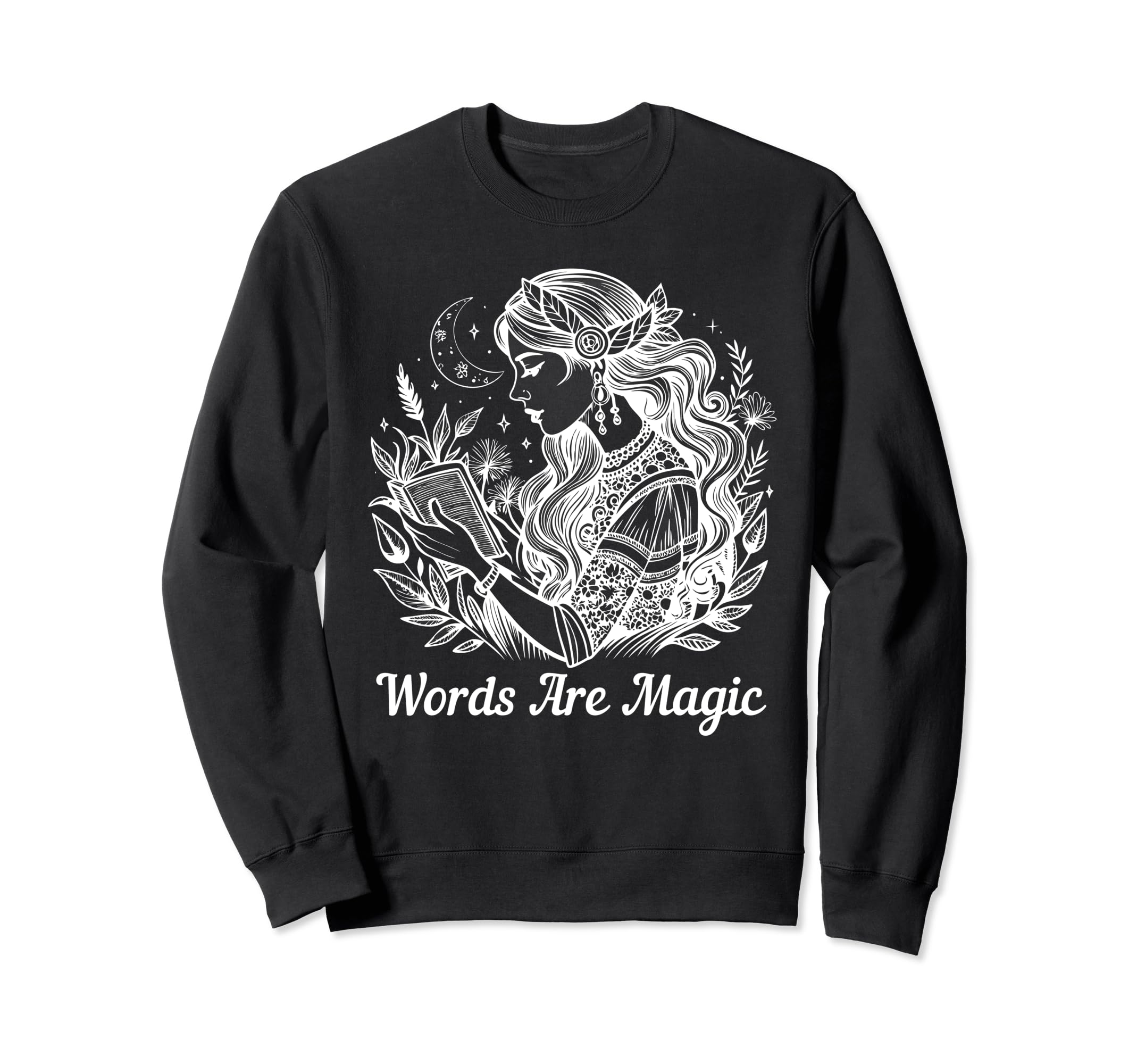 Words Are Magic Boho Reading Lover Sweatshirt - Novelty Apparel for Adults - T-Shirt, Sweatshirt, Hoodie