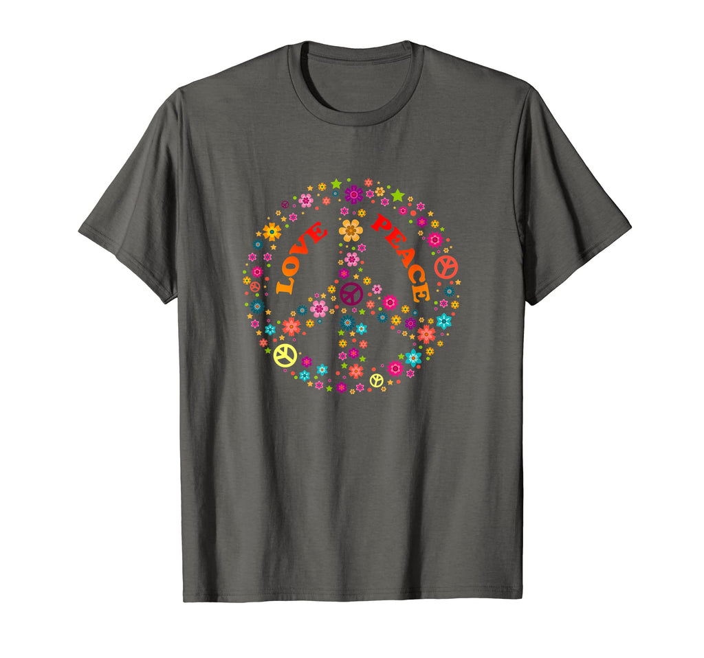 Peace Sign Love 60S 70S Hippie T-Shirt - Streetwear Style for Adults - T-Shirt, Sweatshirt, Hoodie