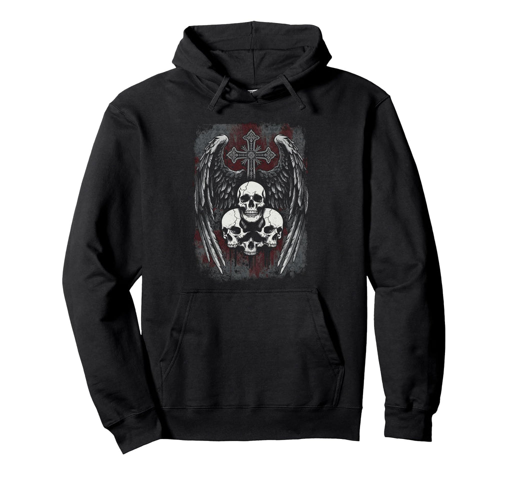 Skull Cross Y2K Goth Alt Grunge Gothic Hoodie - Custom Art Print Men Women - T-Shirt, Sweatshirt, Hoodie