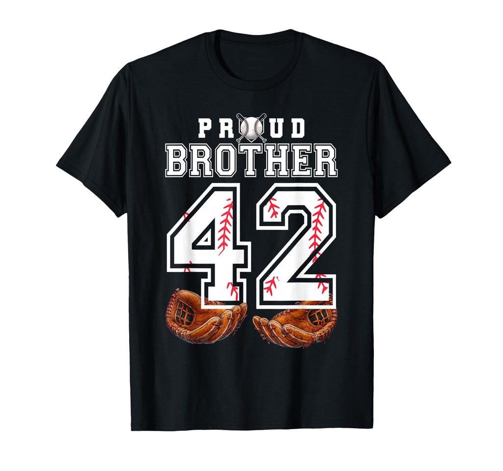 Proud Brother Baseball Player T-Shirt - Casual Everyday Wear for Adults - T-Shirt, Sweatshirt, Hoodie