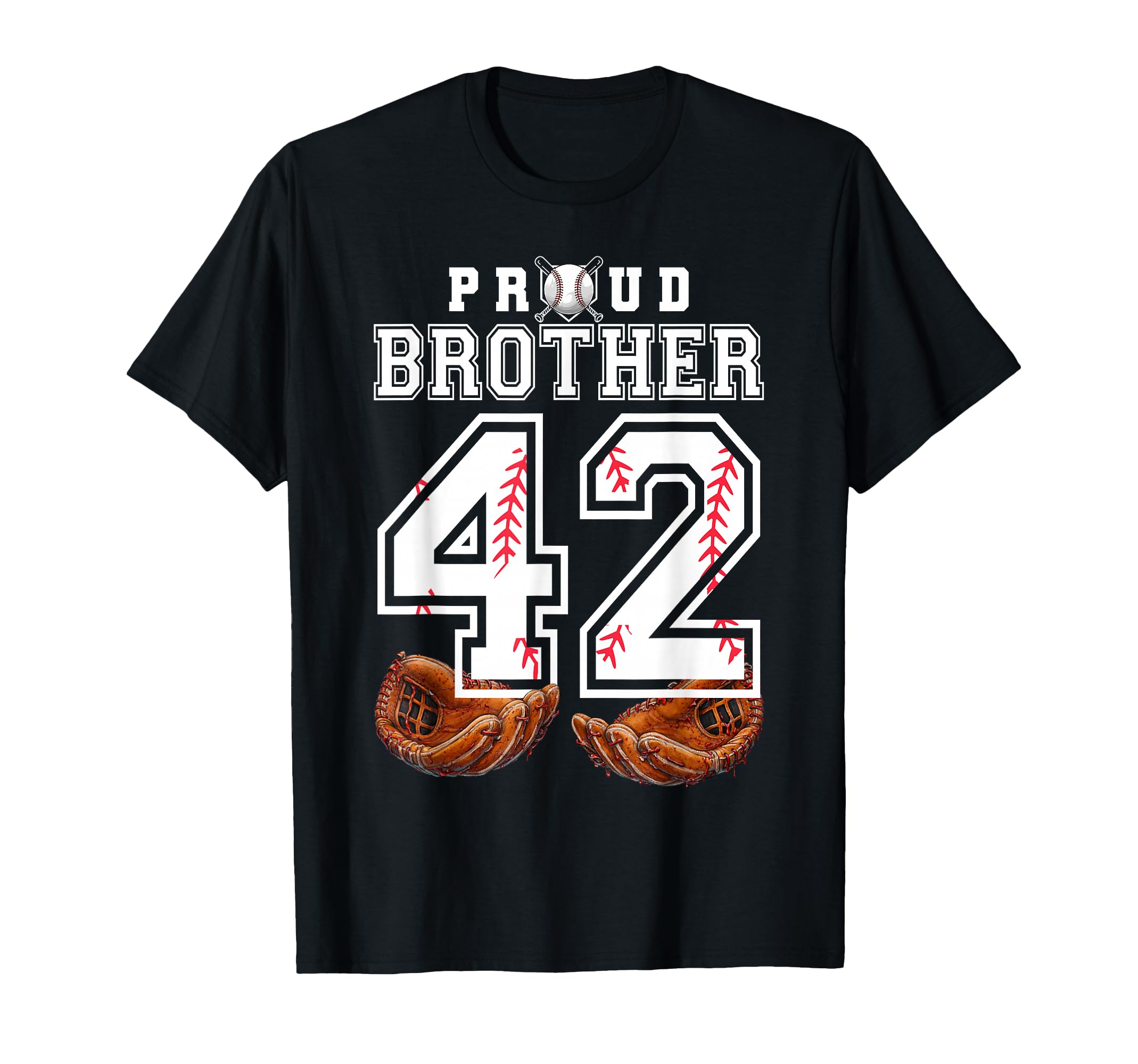 Proud Brother Baseball Player T-Shirt - Casual Everyday Wear for Adults - T-Shirt, Sweatshirt, Hoodie
