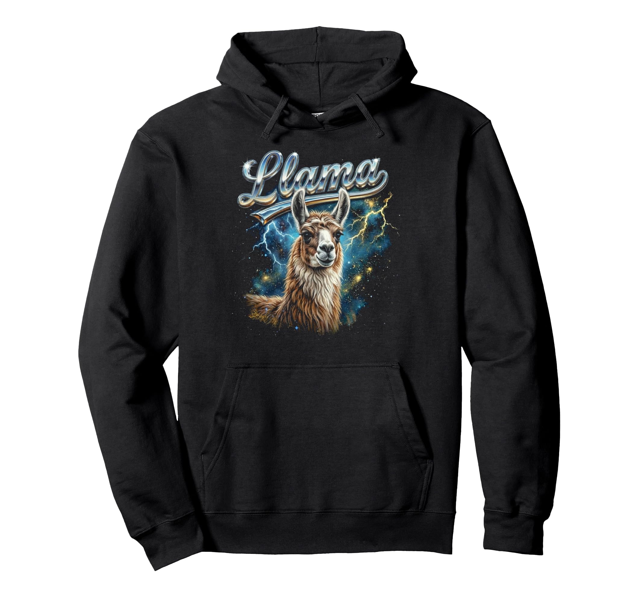Llama 90S Funny Llama 80S Hoodie - Streetwear Style for Adults - T-Shirt, Sweatshirt, Hoodie