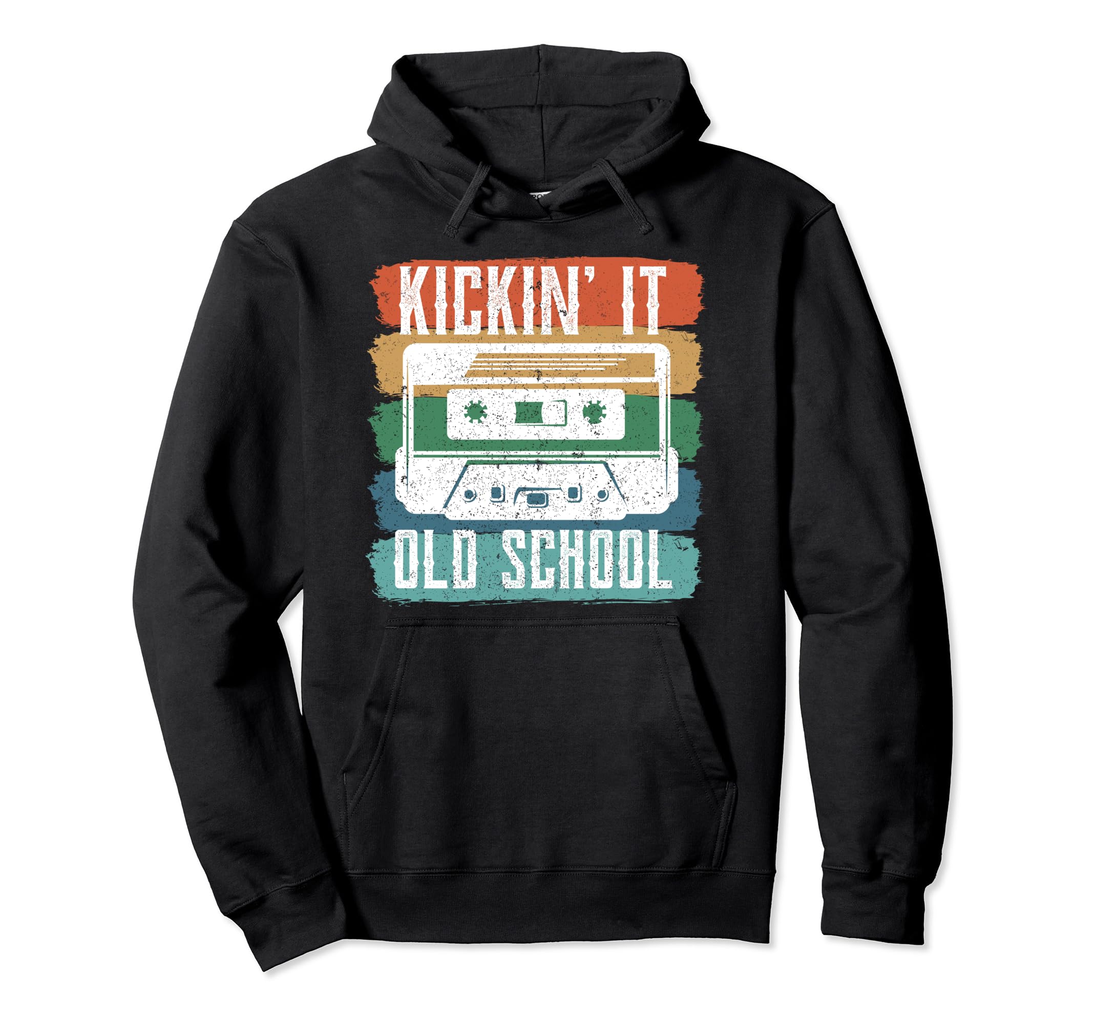 Kickin It Old School Cassette Tape Hoodie - Unique Graphic Men Women - T-Shirt, Sweatshirt, Hoodie