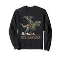 Cowboy Dinosaur Rider T Rex Rancher Sweatshirt - Novelty Apparel Unisex - T-Shirt, Sweatshirt, Hoodie