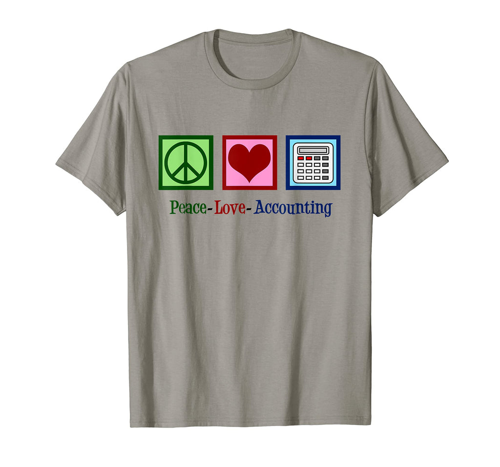 Peace Love Accounting T-Shirt - Trendy Graphic Unisex - T-Shirt, Sweatshirt, Hoodie