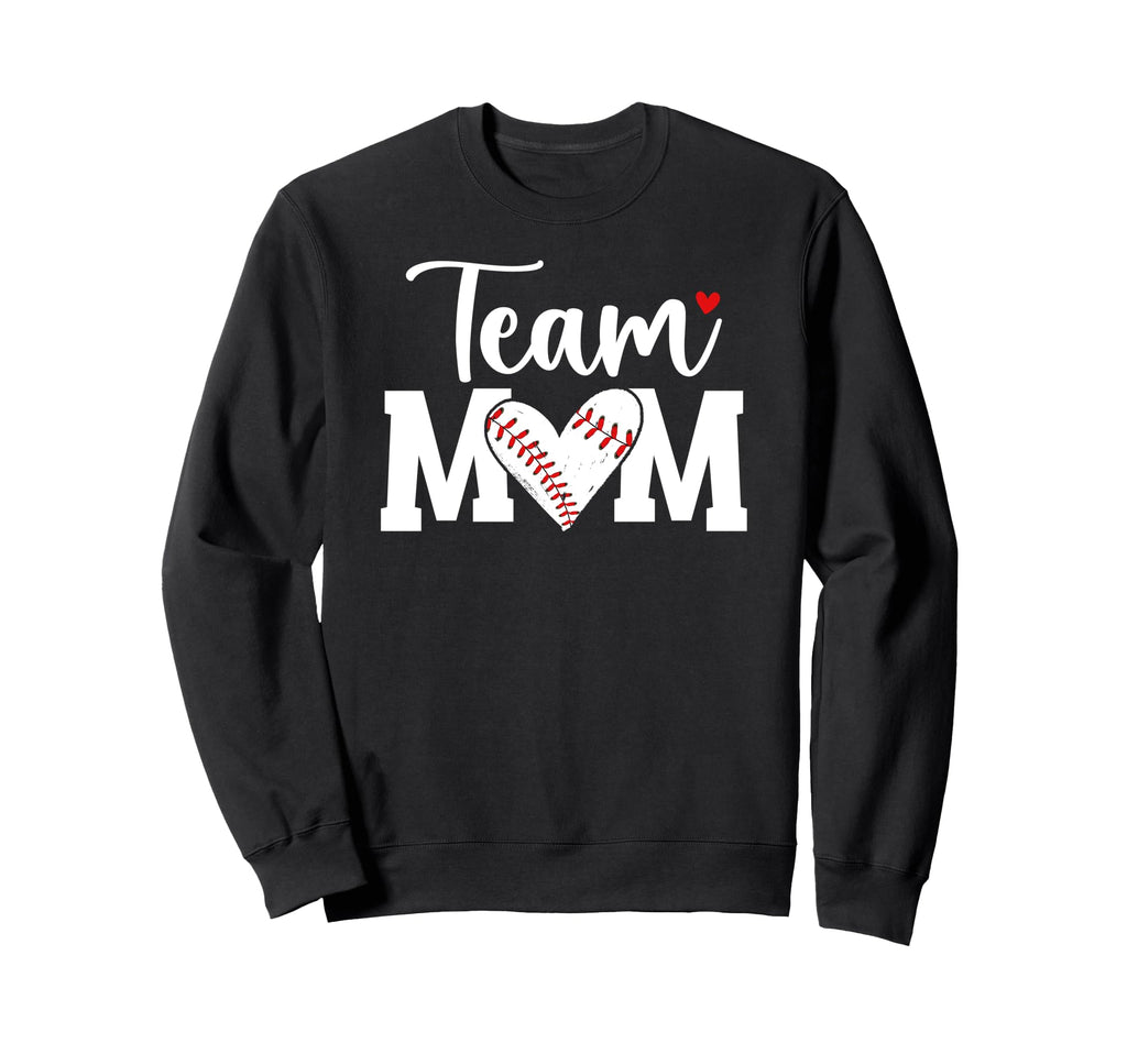 Baseball Team Mom Sweatshirt - Casual Everyday Wear for Adults - T-Shirt, Sweatshirt, Hoodie