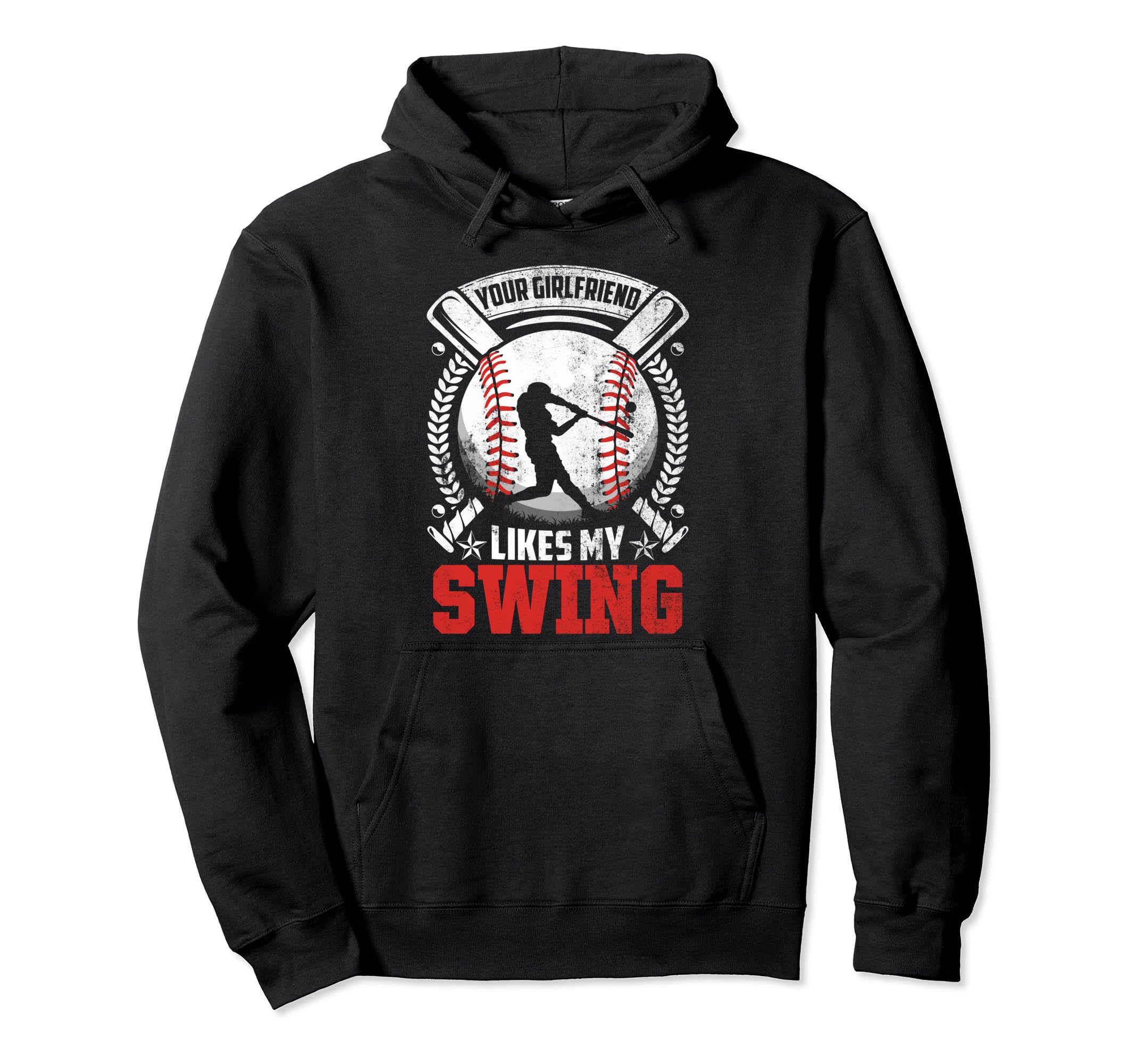 Your Girlfriend Likes My Swing Baseball Hoodie - Minimalist Print Unisex - T-Shirt, Sweatshirt, Hoodie