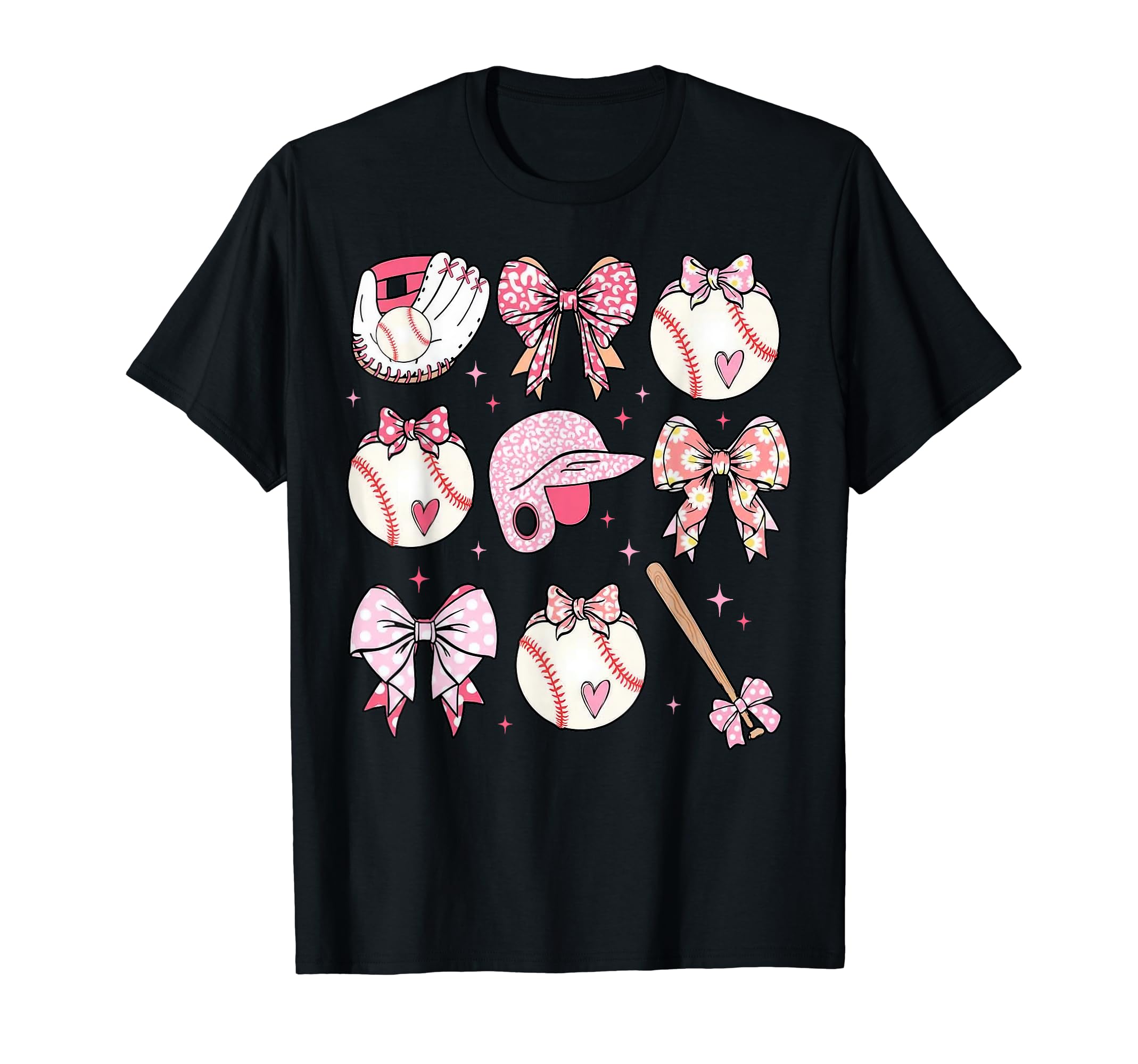 Bow Baseball Mom Mothers Day T-Shirt - Streetwear Style Men Women - T-Shirt, Sweatshirt, Hoodie