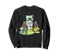 80S 90S Cassette Music Sitting Retired Sweatshirt - Unique Graphic Unisex - T-Shirt, Sweatshirt, Hoodie