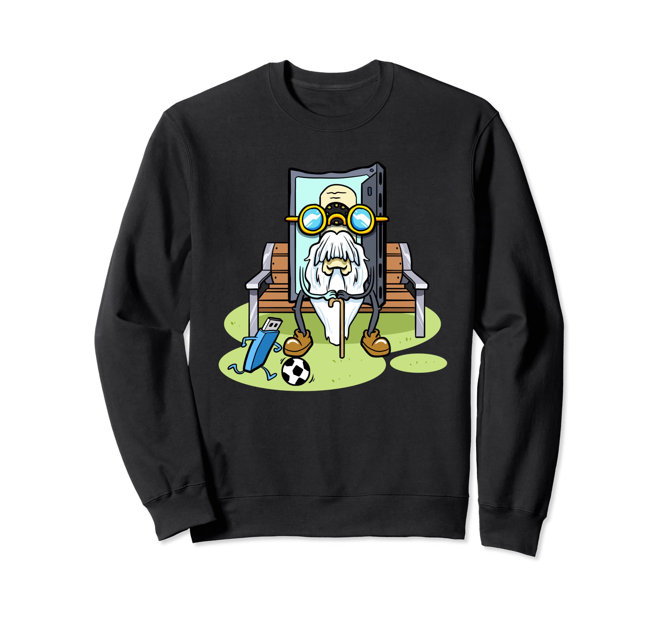 80S 90S Cassette Music Sitting Retired Sweatshirt - Unique Graphic Unisex - T-Shirt, Sweatshirt, Hoodie