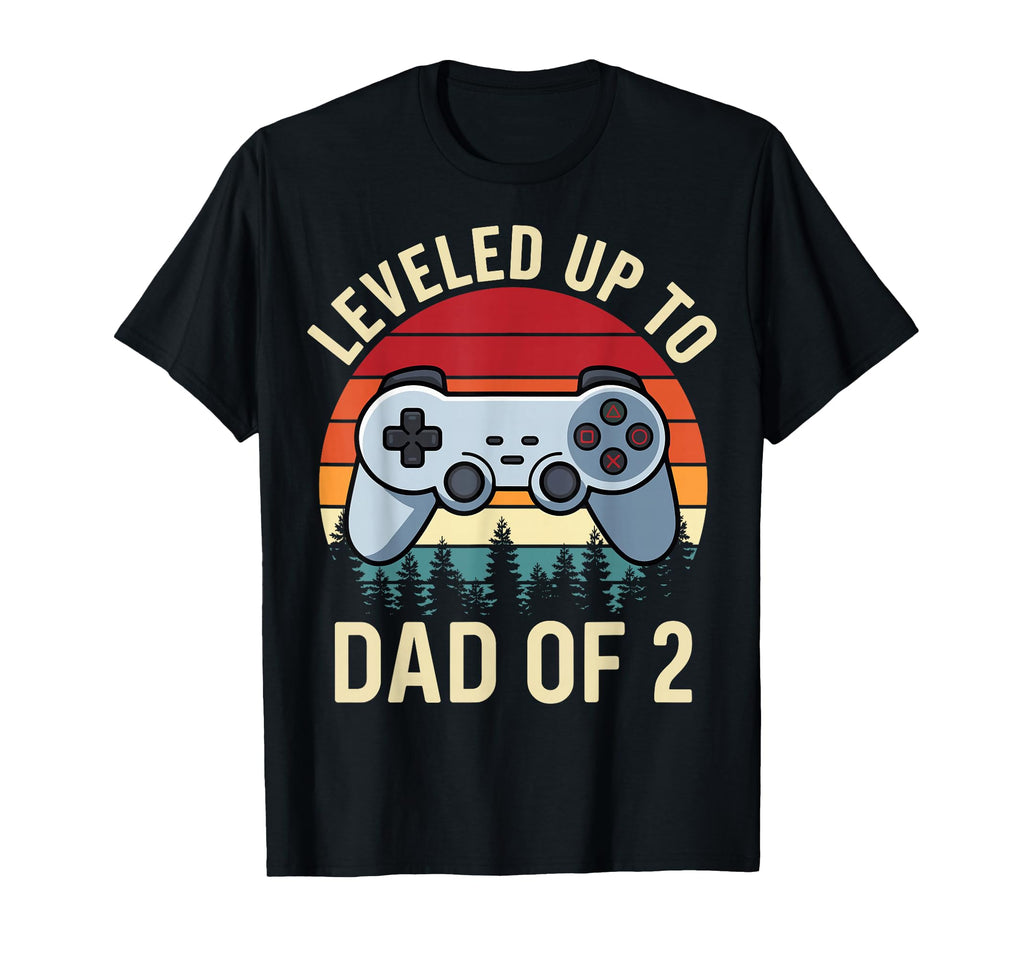 Gaming Dad Leveled Up To Dad 2 Gamer T-Shirt - Novelty Apparel for Adults - T-Shirt, Sweatshirt, Hoodie