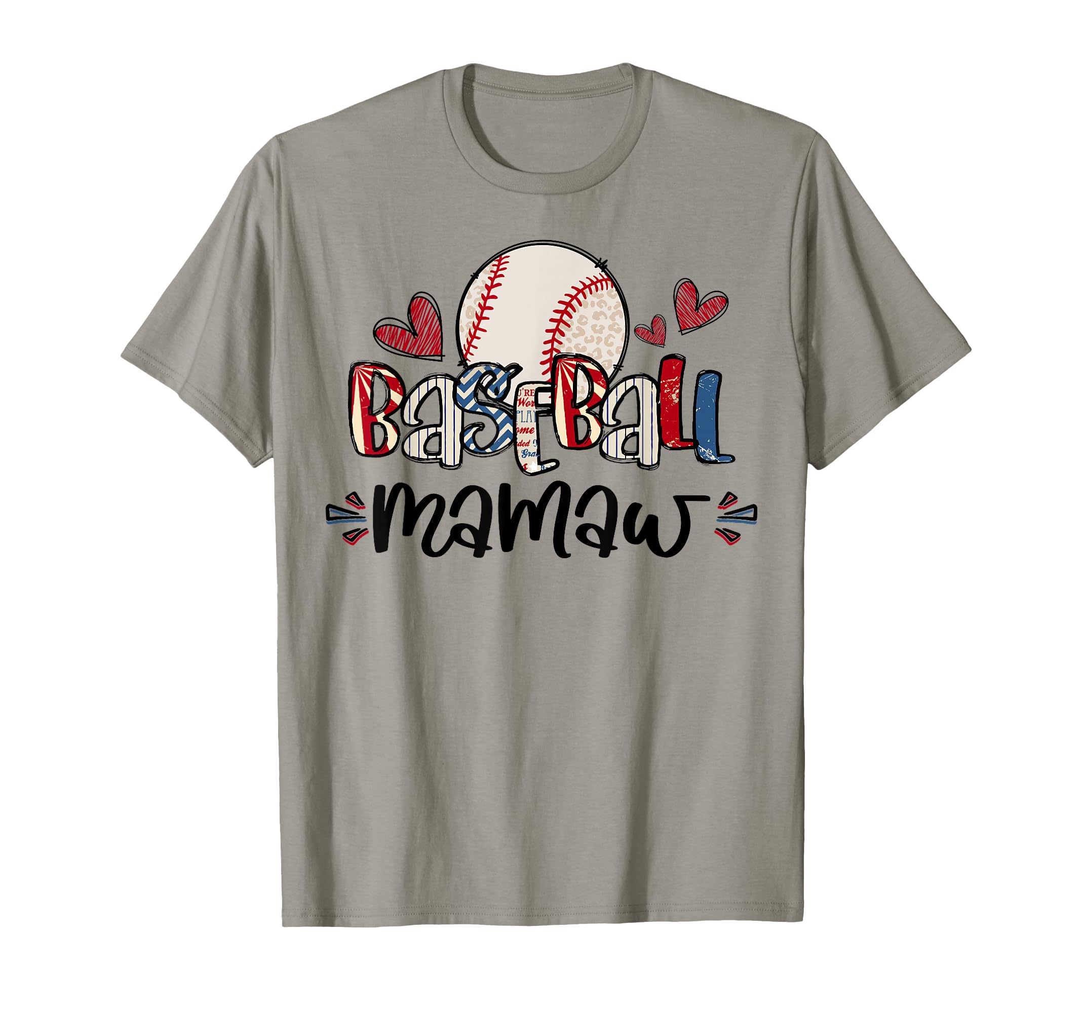 Baseball Mamaw Heart Proud Baseball T-Shirt - Unique Graphic for Adults - T-Shirt, Sweatshirt, Hoodie