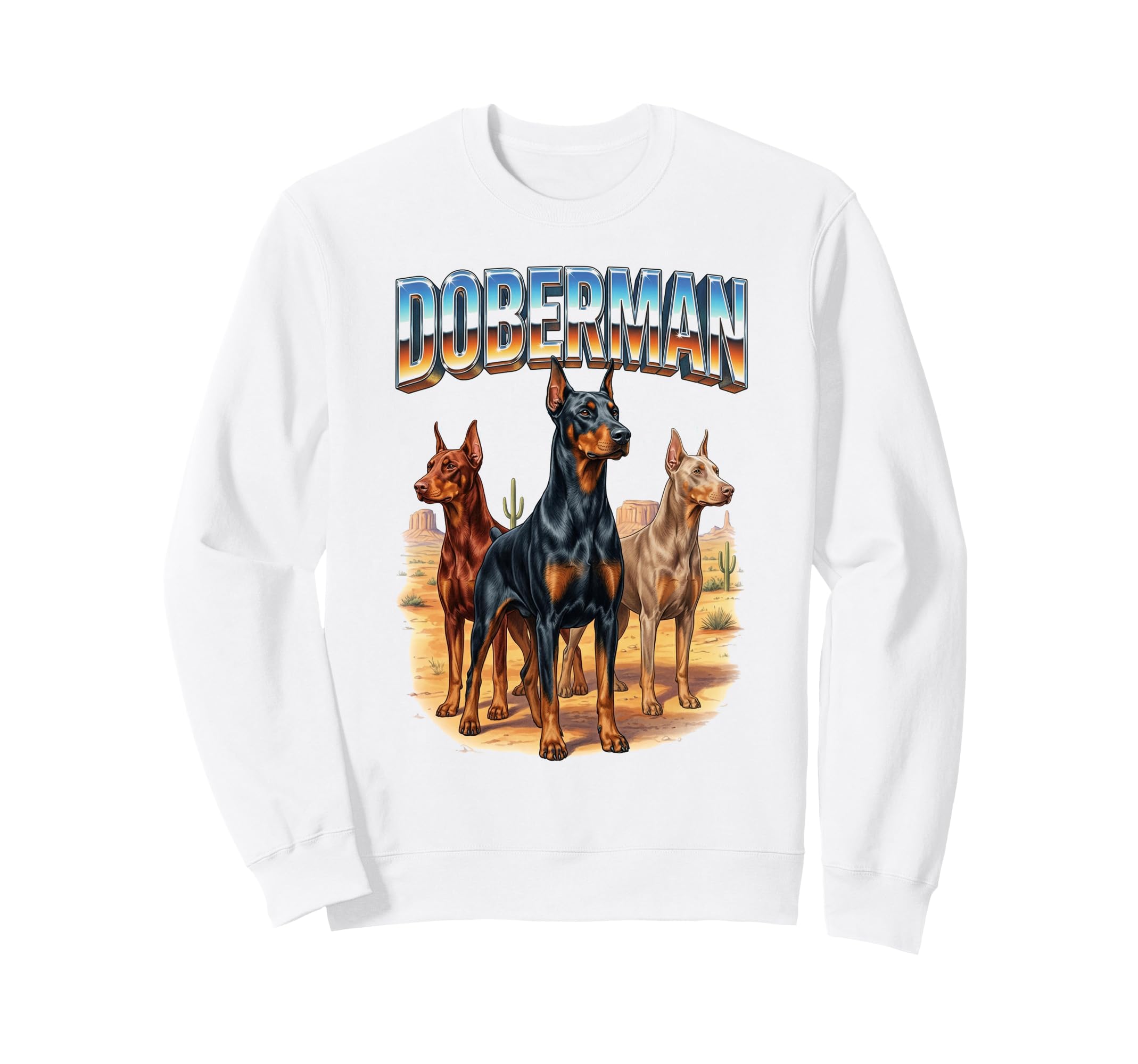 Doberman 90S Dog Lover 80S Sweatshirt - Minimalist Print Men Women - T-Shirt, Sweatshirt, Hoodie