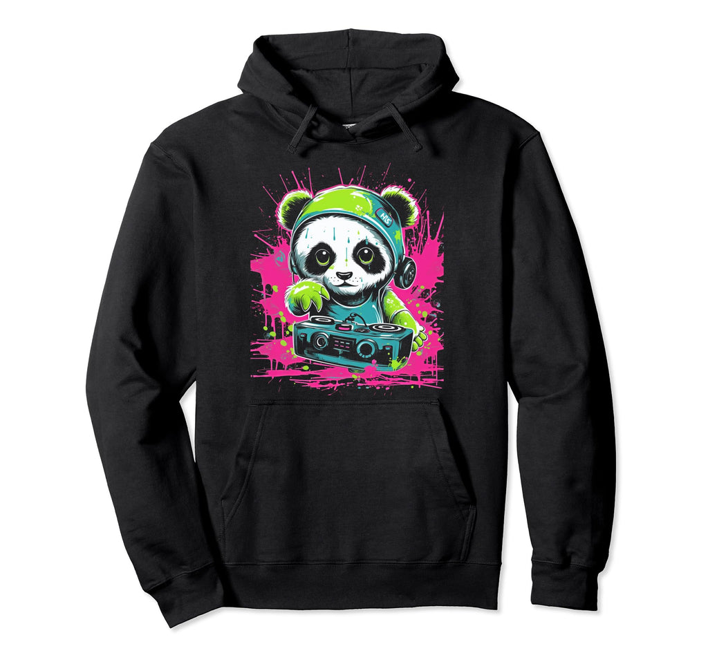 Kawaii Panda Dj Japanese Edm Y2K Hoodie - Unique Graphic for Adults - T-Shirt, Sweatshirt, Hoodie