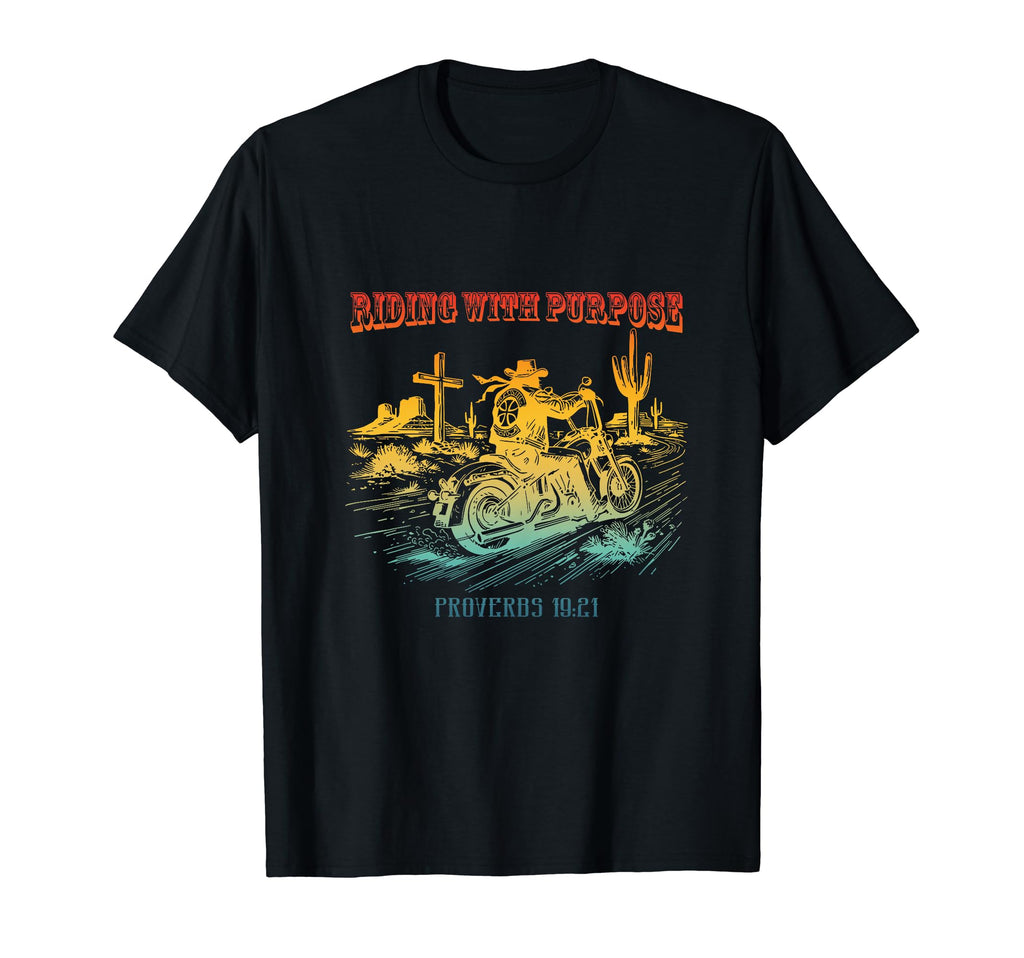 Riding Purpose Proverbs 19 21 Cowboy T-Shirt - Minimalist Print Men Women - T-Shirt, Sweatshirt, Hoodie